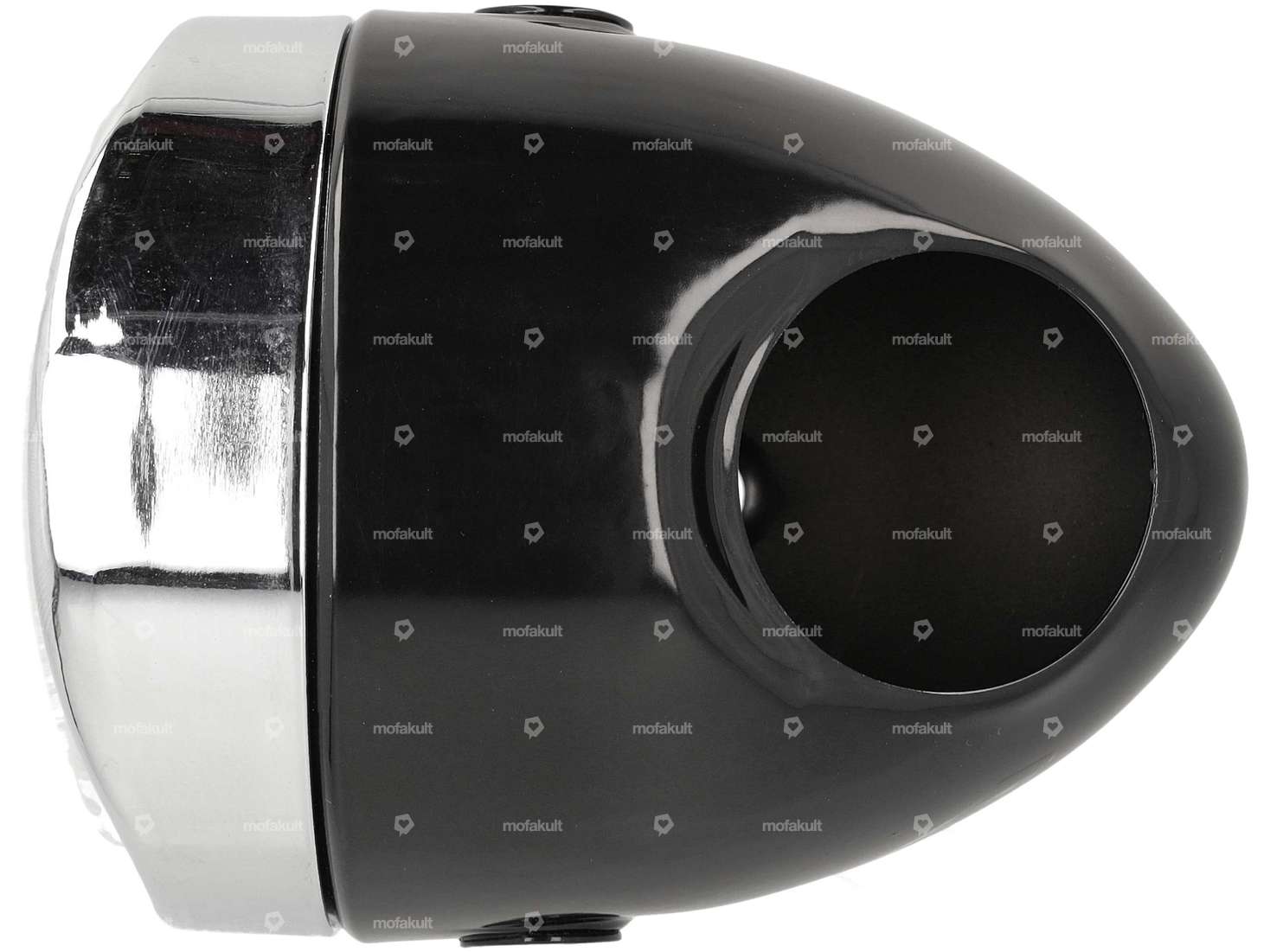 Lampe à œufs Ø 103 mm (fixation latérale) noir / chrome Carousel Image 2