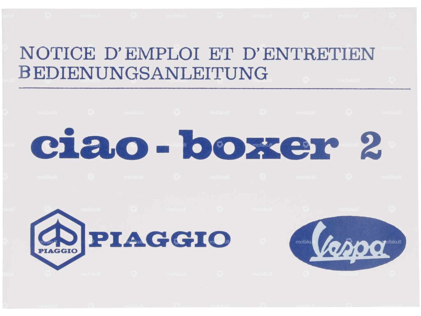 Istruzioni per l'uso | Piaggio Ciao P, Boxer 2 Carousel Image 1