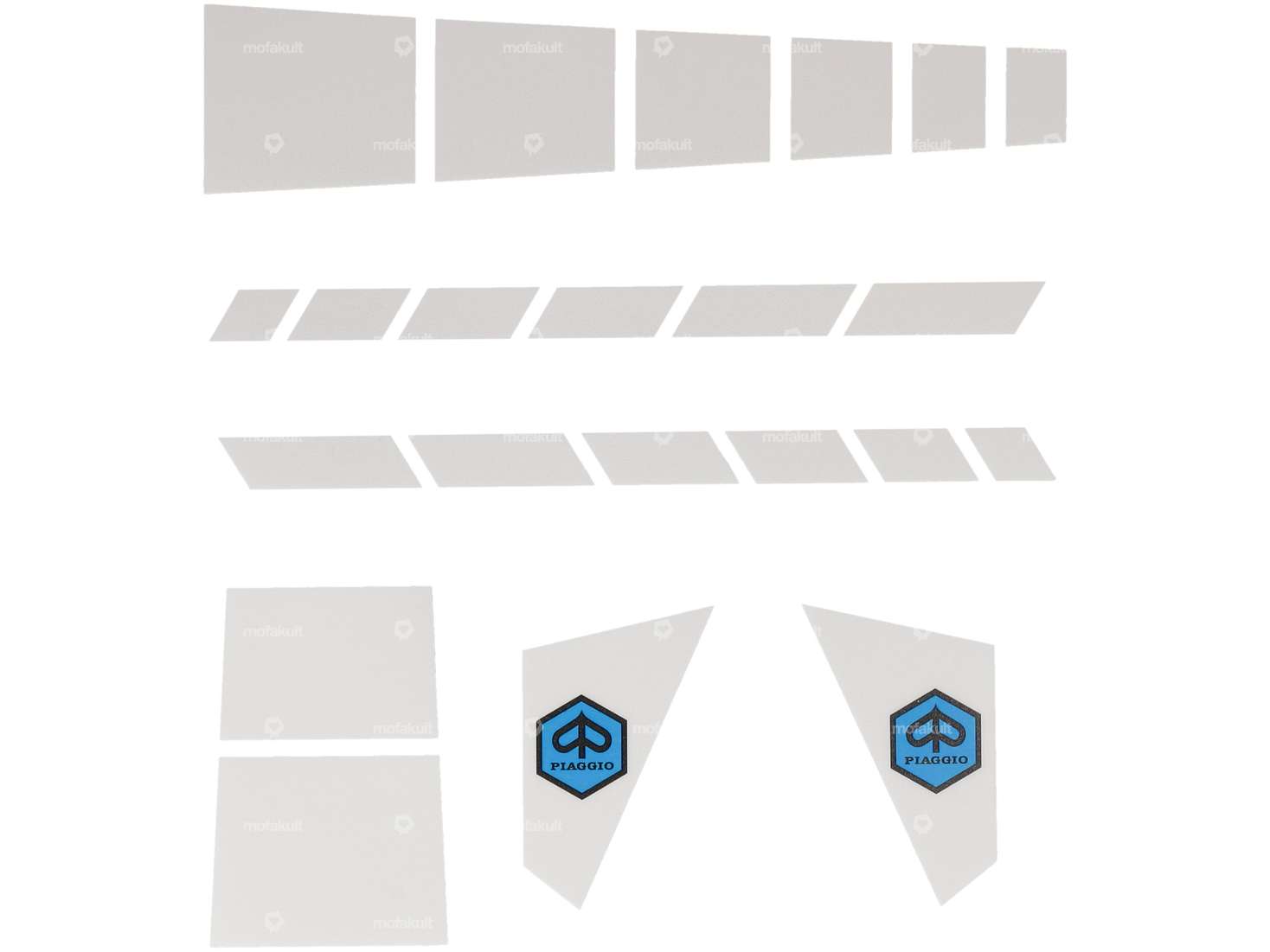 Kit d'autocollants cadre blanc | Piaggio SUPERbravo Carousel Image 1