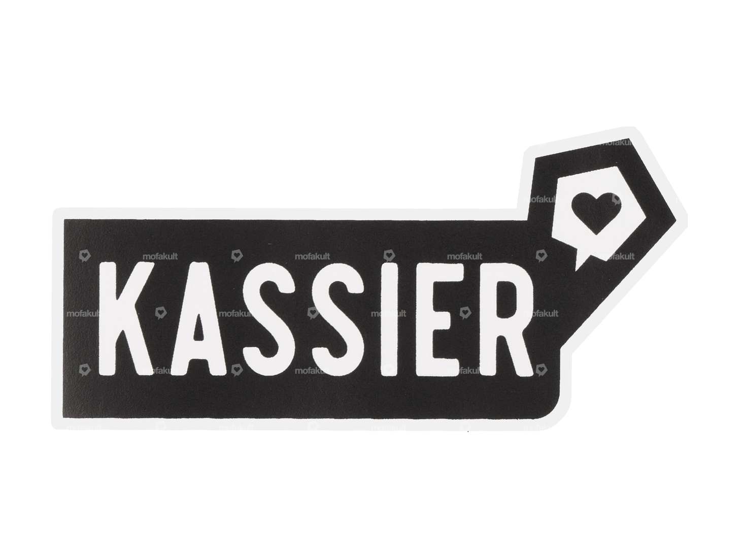 mk-Merch autocollant "KASSIER" 25 x 100 mm Carousel Image 1