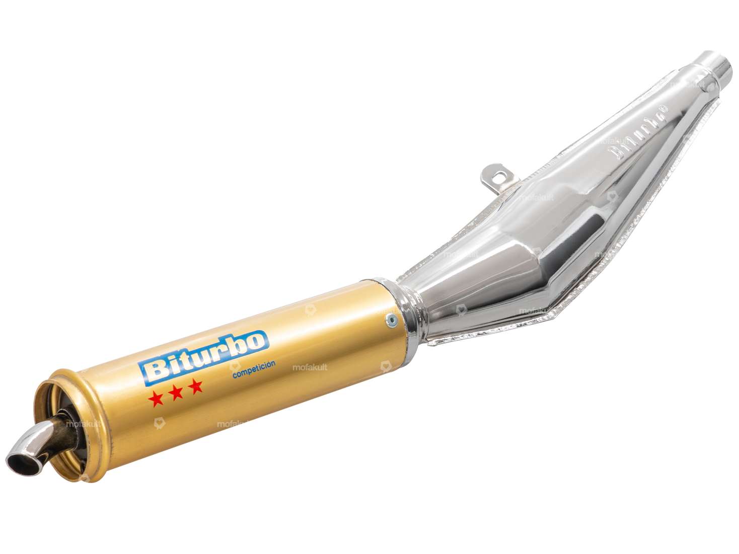Silenziatore Biturbo 28 mm cromo/oro Carousel Image 4