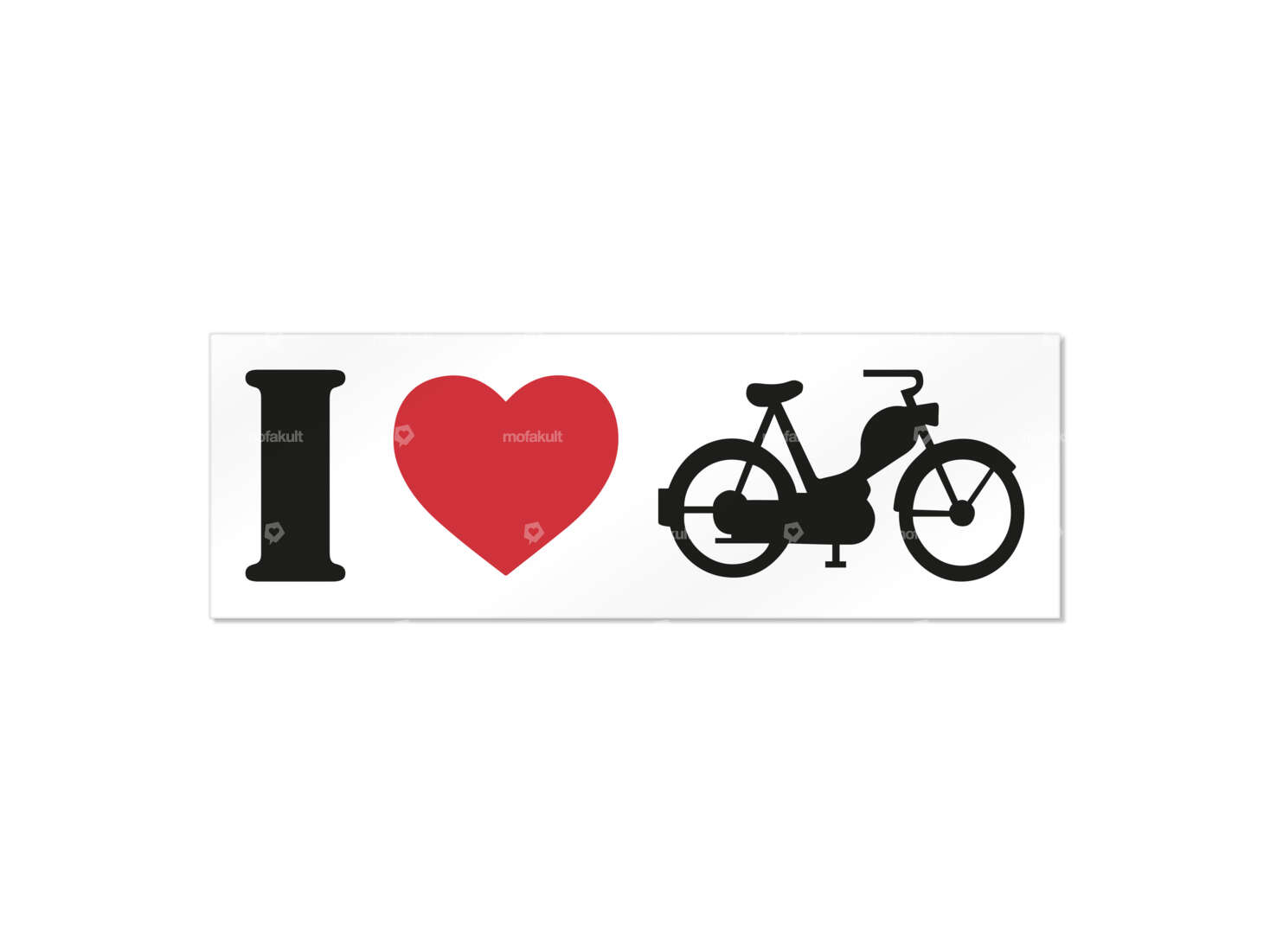 Adesivo "I love Moped" 105 x 35 mm Carousel Image 1