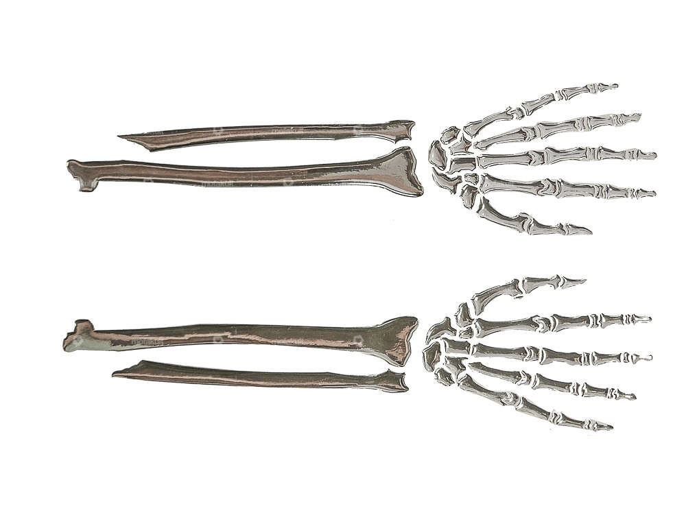 Bras squelette gel adhésif chrome (gauche & droite) Carousel Image 1