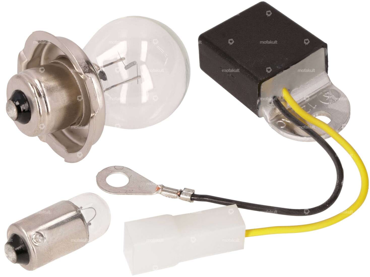 Set d'ampoules 12V (P26s) avec régulateur de tension Leonelli | Puch Carousel Image 1