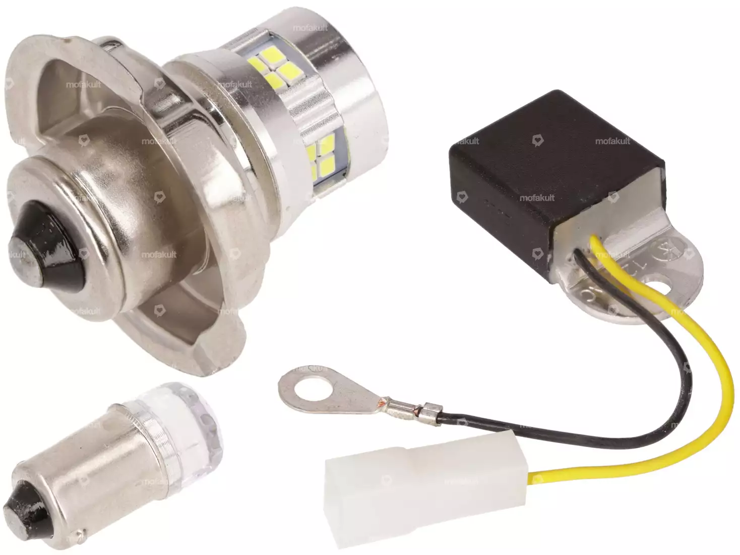 Ampoule LED Moto P26S - Phare Avant Blanc 6000K - 1500LM - Compatible AC12V/DC9-85V - Ruiandsion
