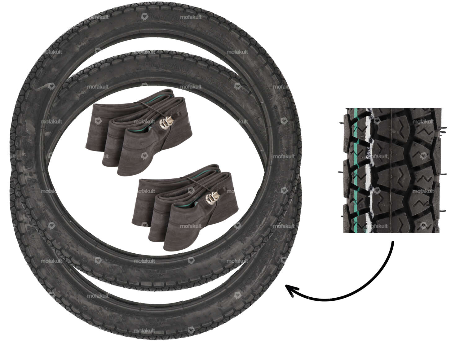 VeeRubber Reifen-Set 2.25 x 17" VRM125 (V125) Allround Carousel Image 1