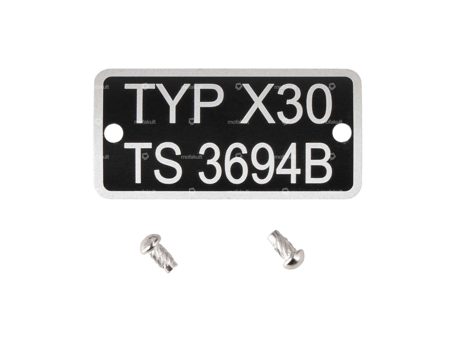 swiing® revival Plaque signalétique TYP X30 TS3694B | Puch Velux Carousel Image 1