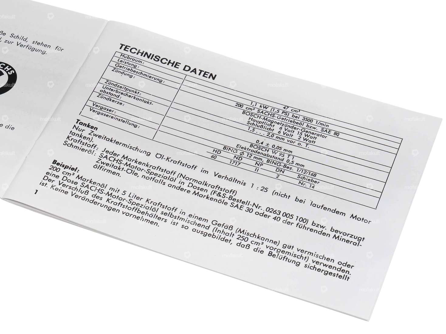 Manuel d'utilisation | Sachs 50/2 (deux vitesses) Carousel Image 2