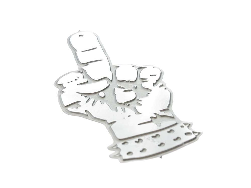 Autocollant "doigt du milieu" alu 37 x 69 mm Carousel Image 2