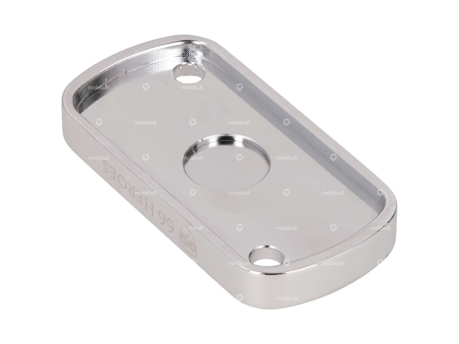 66HEROES Coperchio serbatoio freno a disco alluminio cromo Carousel Image 2