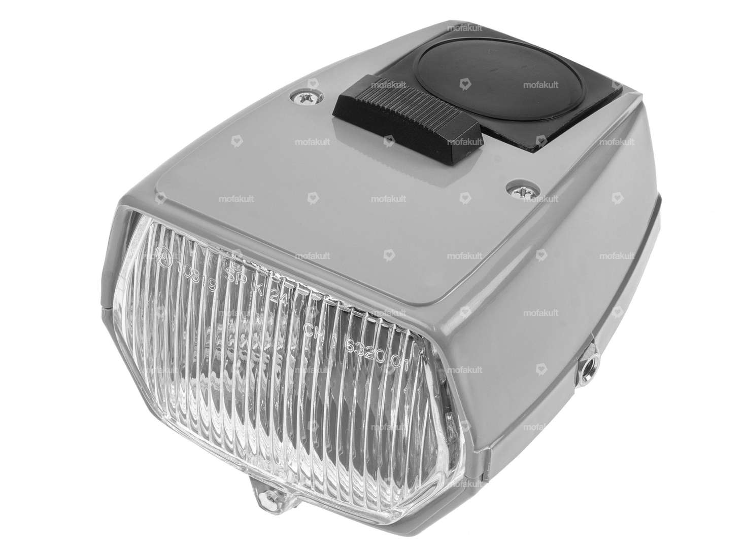 Projecteur GPO carré avec interrupteur gris Carousel Image 1