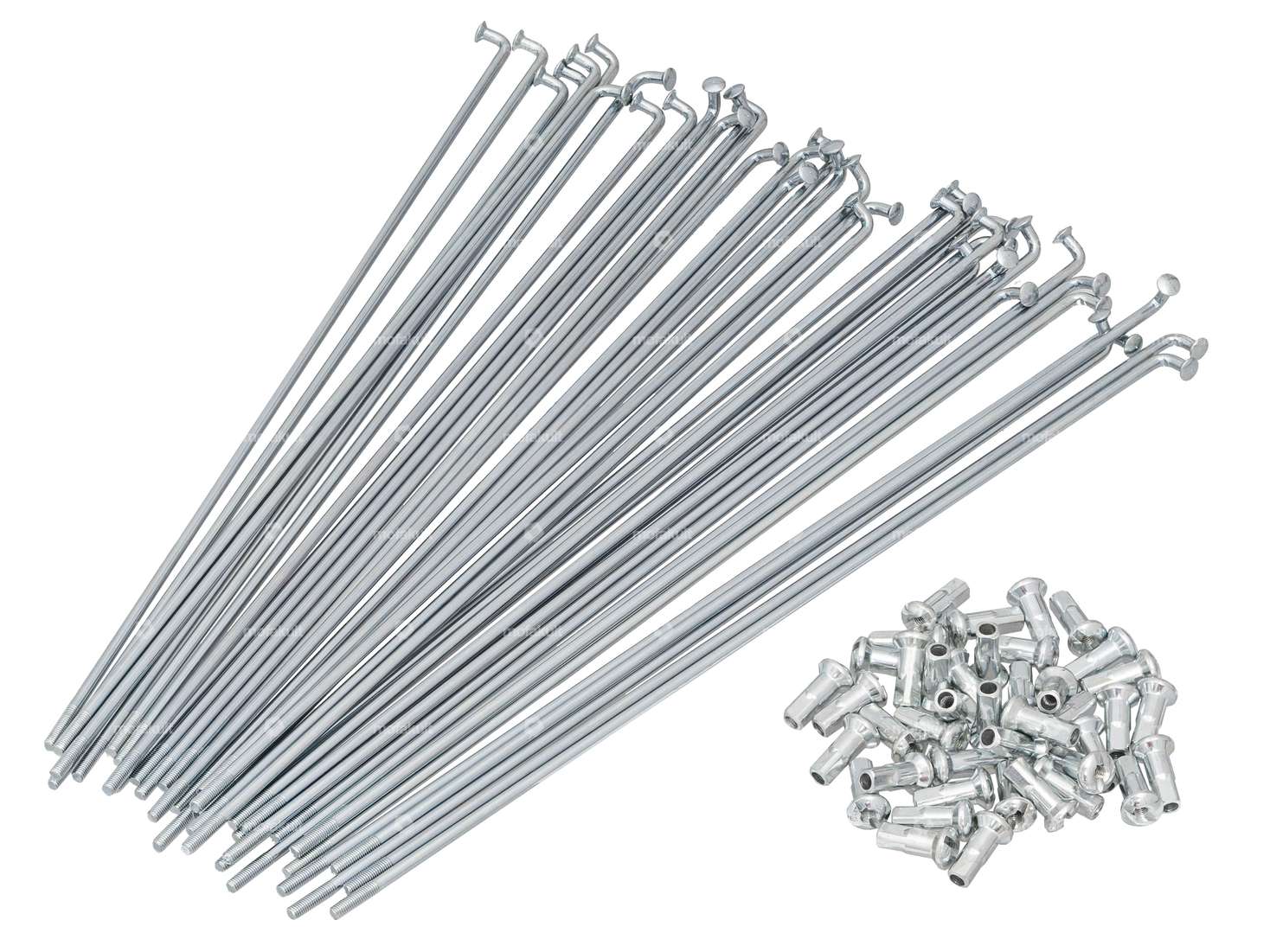 Set di raggi GPO con nipplo (2,6 x 215 mm) in acciaio zincato | Sachs / DKW / Göricke Carousel Image 1