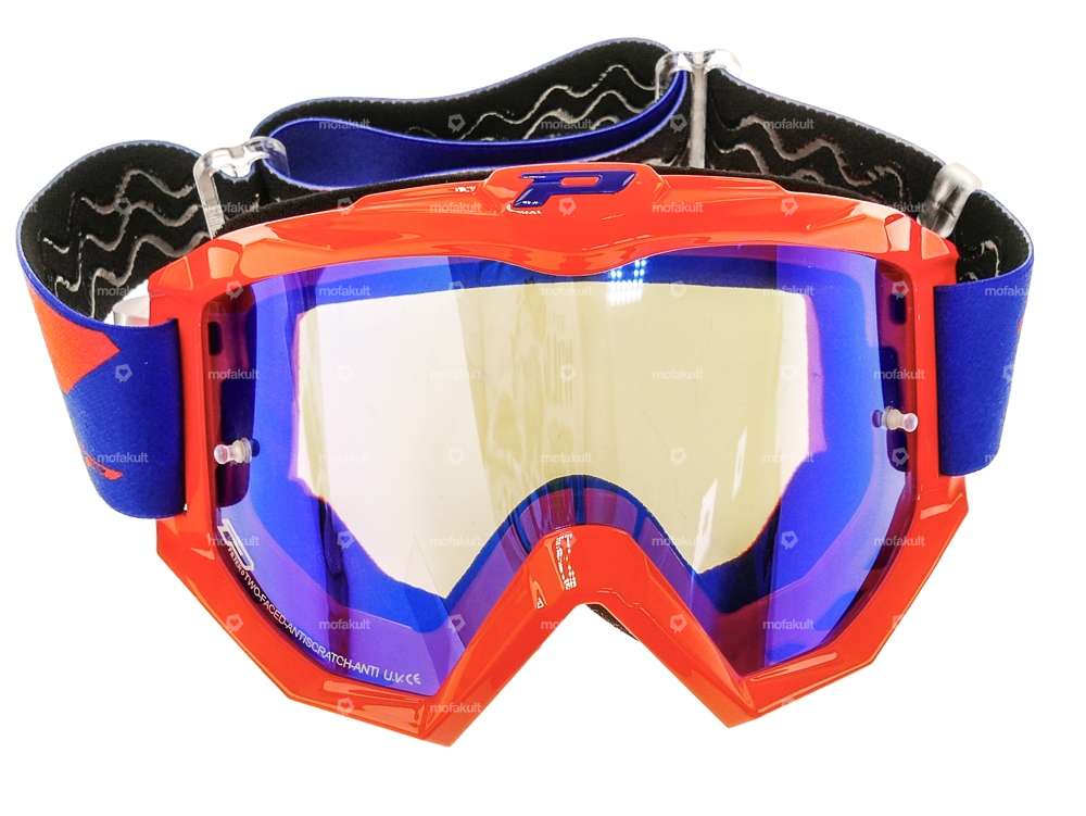 ProGrip Brille MX 3201 Raceline orange blau verspiegelt Carousel Image 2