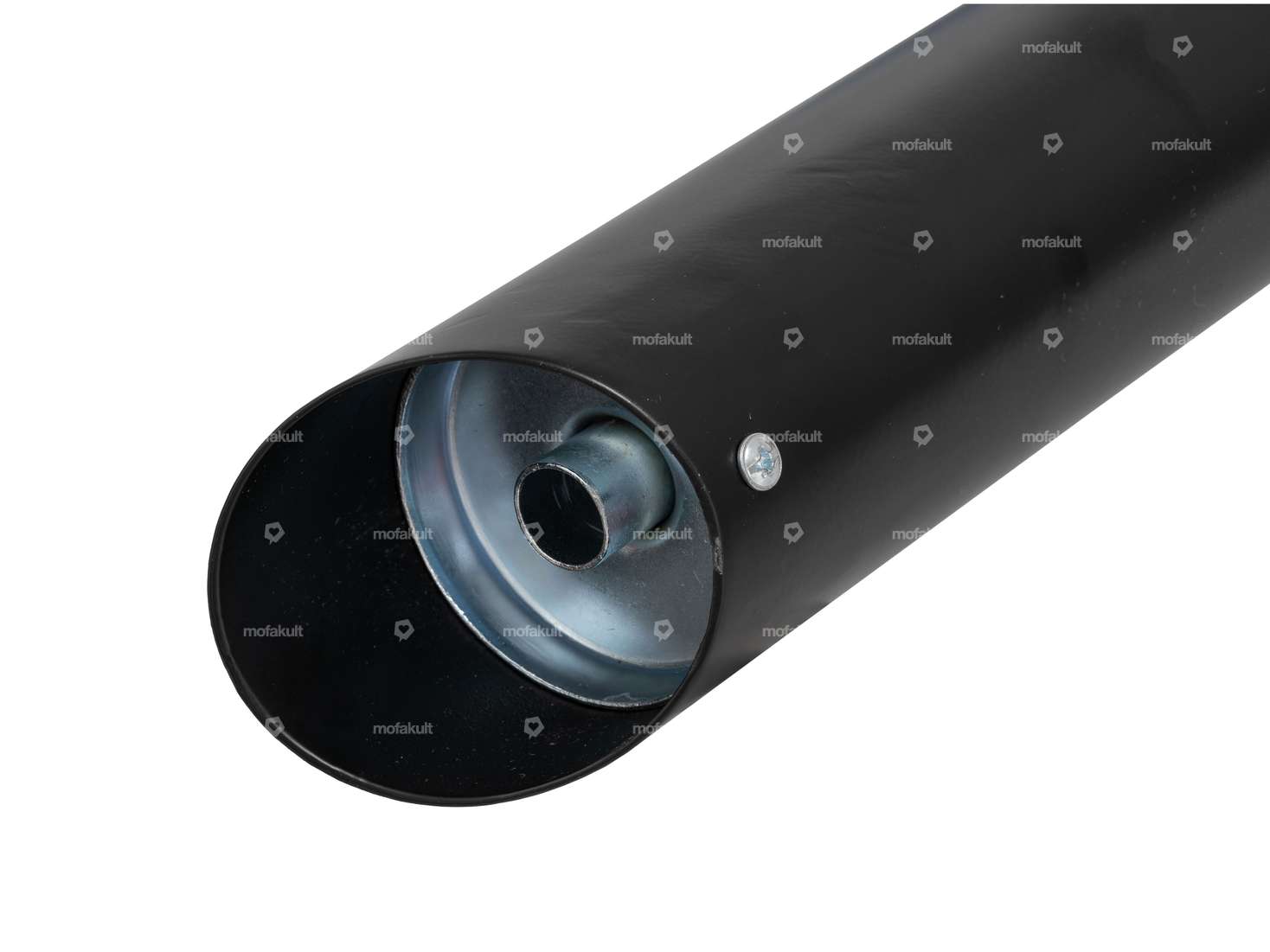 Auspuff Boss Demper Ø 28 / 60 mm mit Lasche schwarz | Puch Carousel Image 3