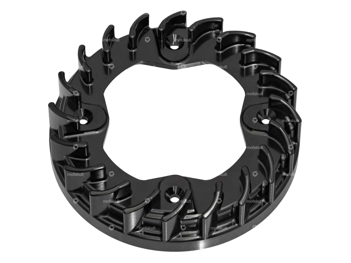 Fan wheel aluminum CNC black | Minarelli V1 (108) Carousel Image 1