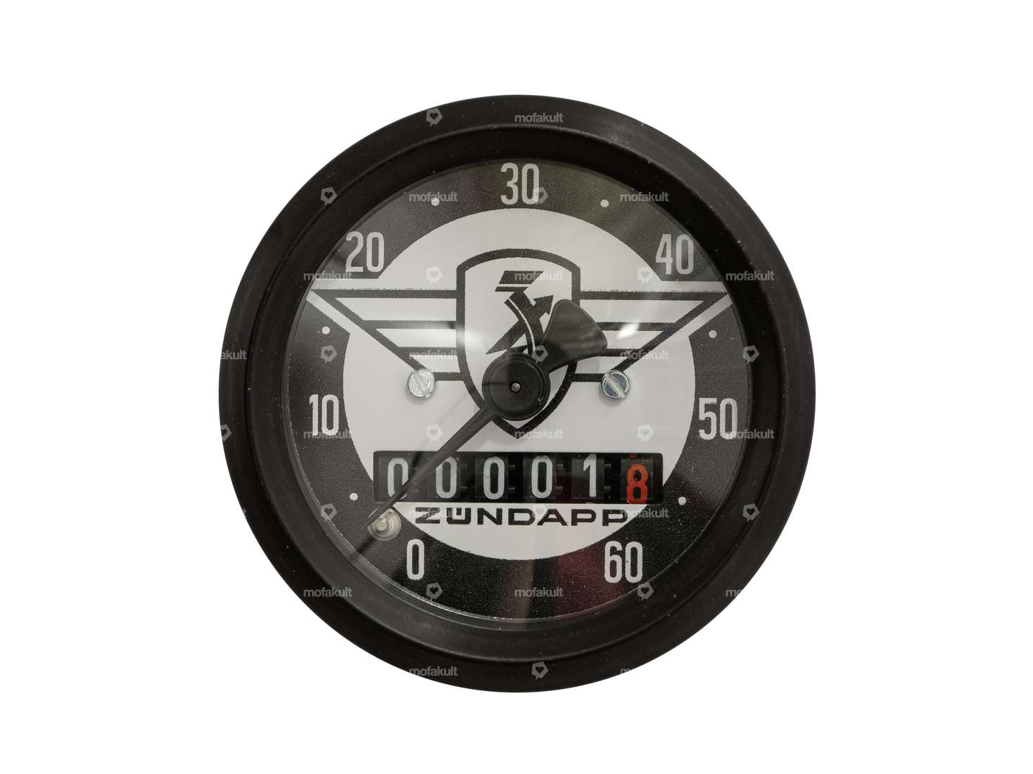 66HEROES speedometer 60 km/h Ø 48 mm | Zündapp logo Carousel Image 2