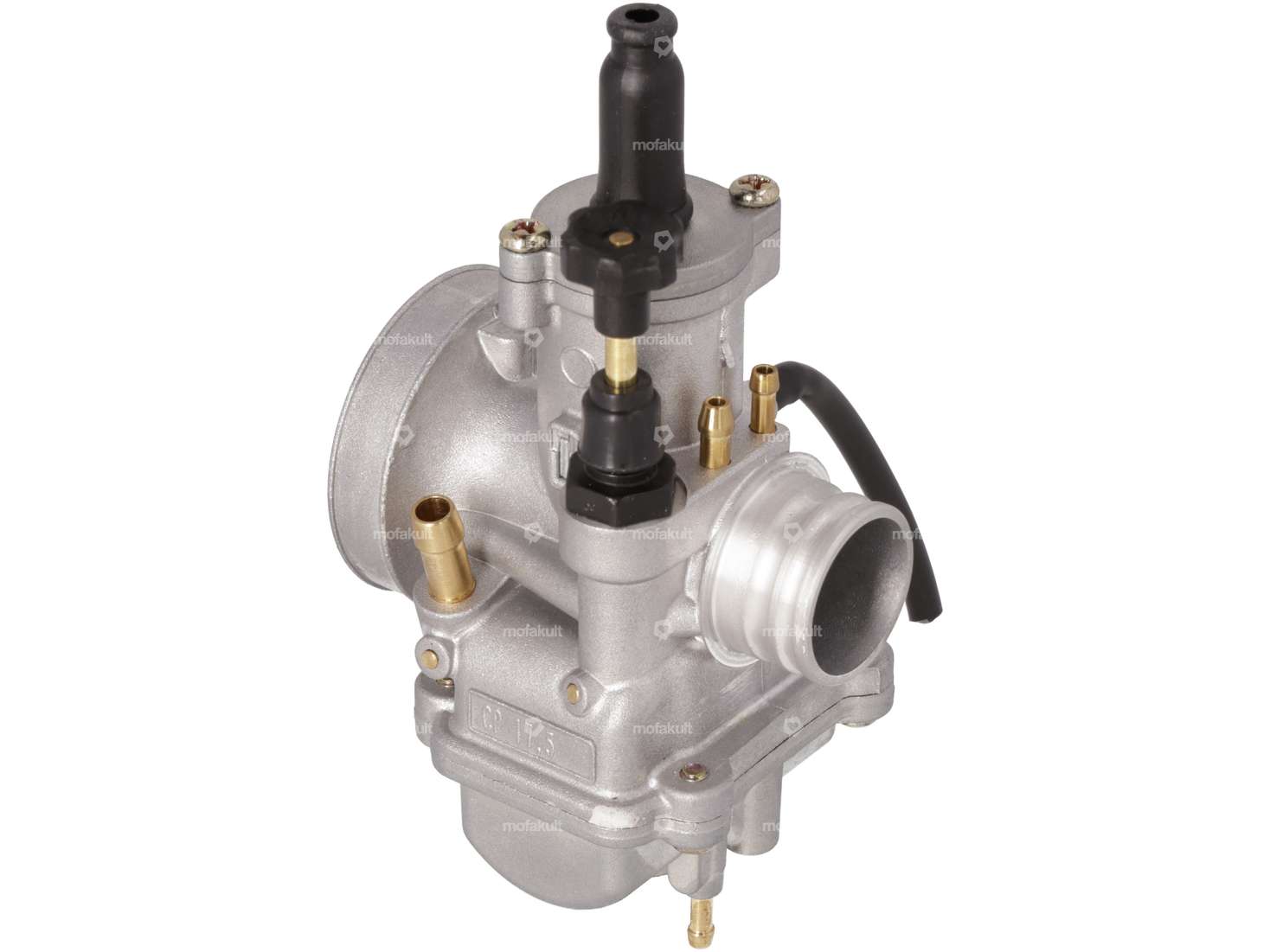 Carburateur Polini CP 17.5 mm (Handchoke) bride en caoutchouc Carousel Image 4