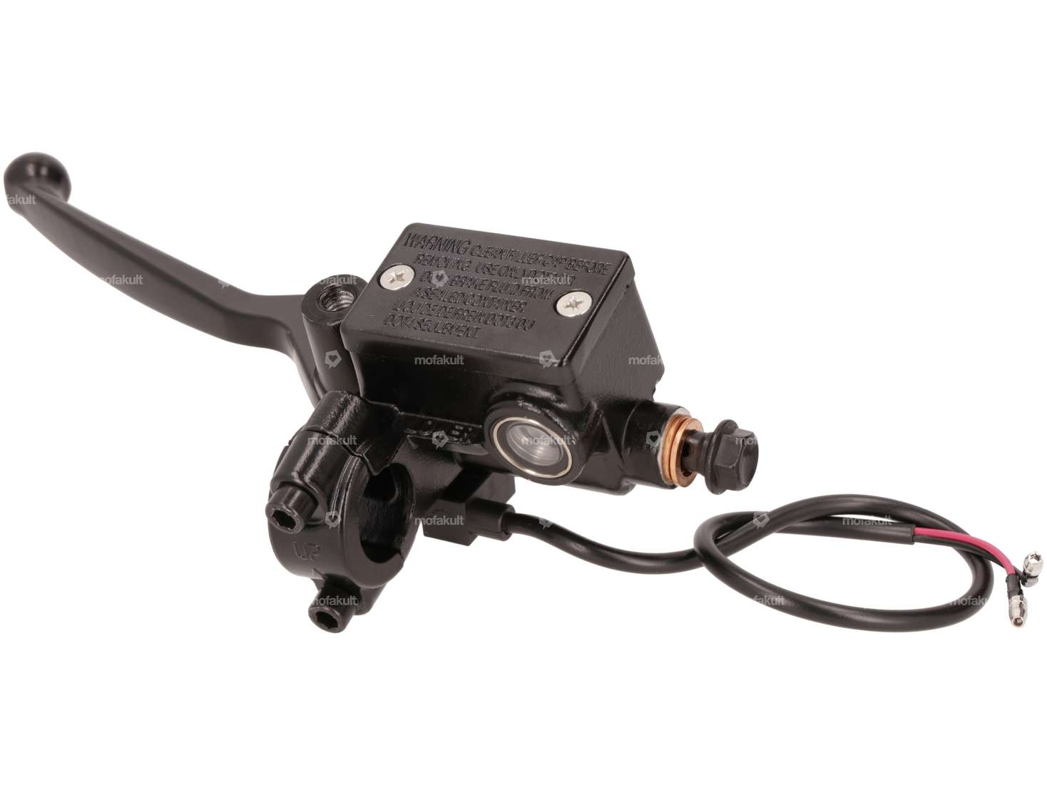 Brake lever left disc brake with oil reservoir black Carousel Image 2