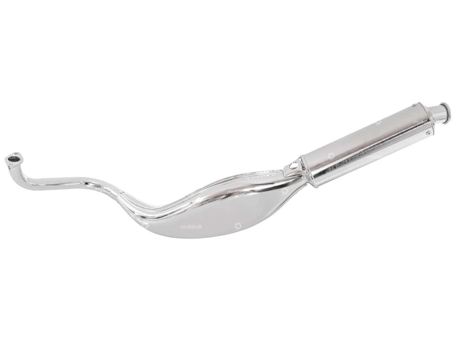 Scarico TECNO "pancia piatta" cromato | Puch Maxi Carousel Image 1