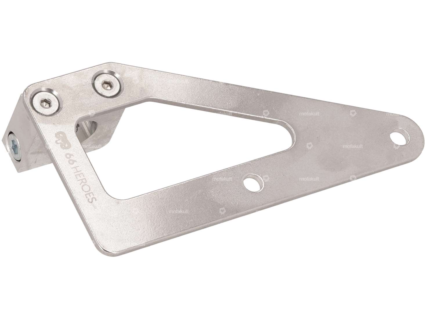 66HEROES Support de plaque d'immatriculation latéral droit (version CH) Inox Carousel Image 2