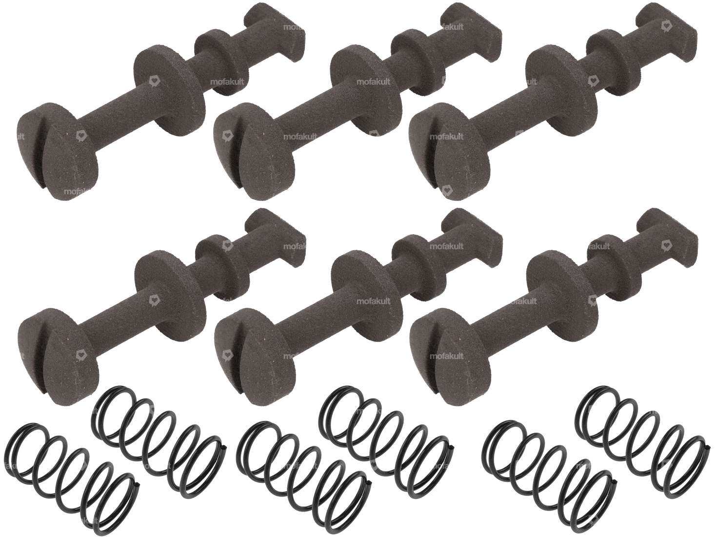 Set di viti di protezione laterale GPO grigio scuro incl. molle | Piaggio Boxer Carousel Image 1