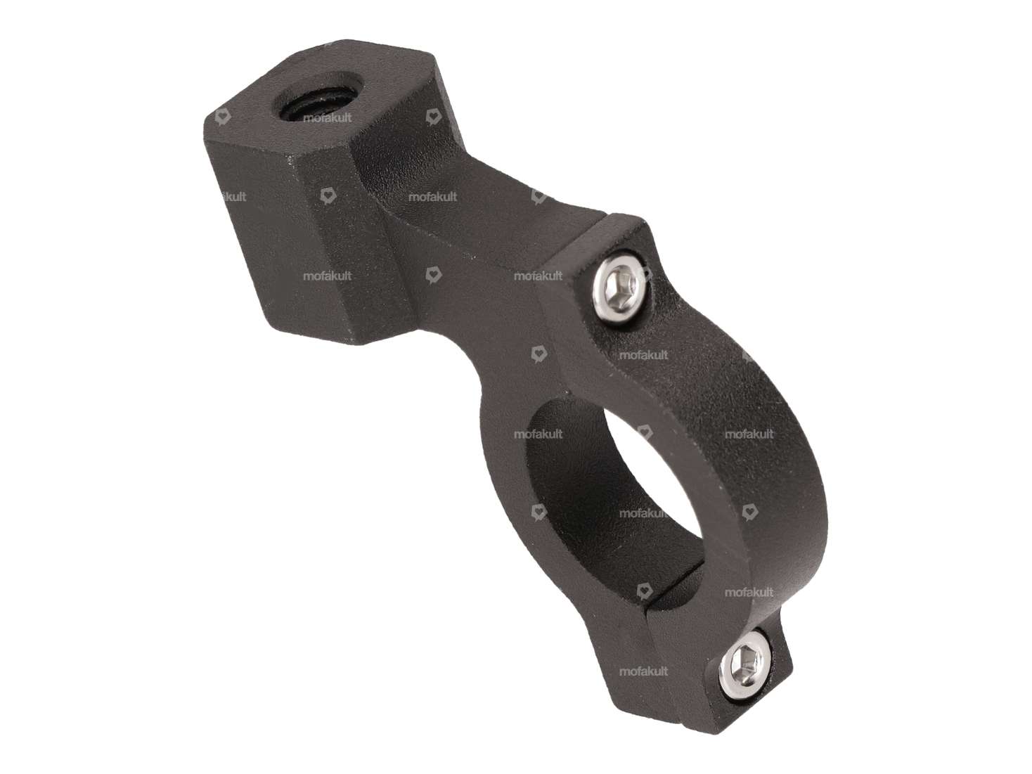 Staffa per specchio M8 alluminio nero Carousel Image 1