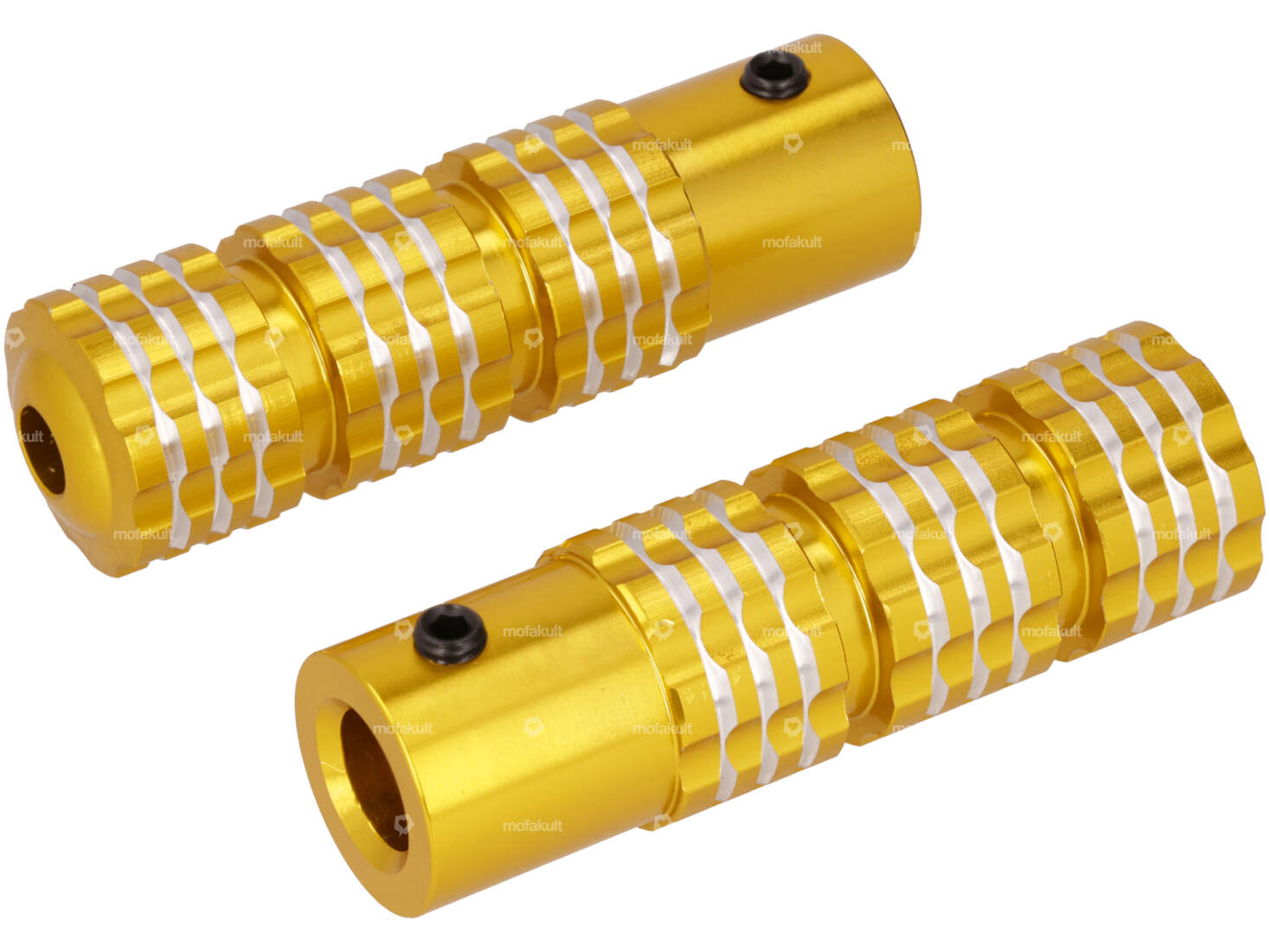 GPO footrests aluminum gold anodized Carousel Image 1