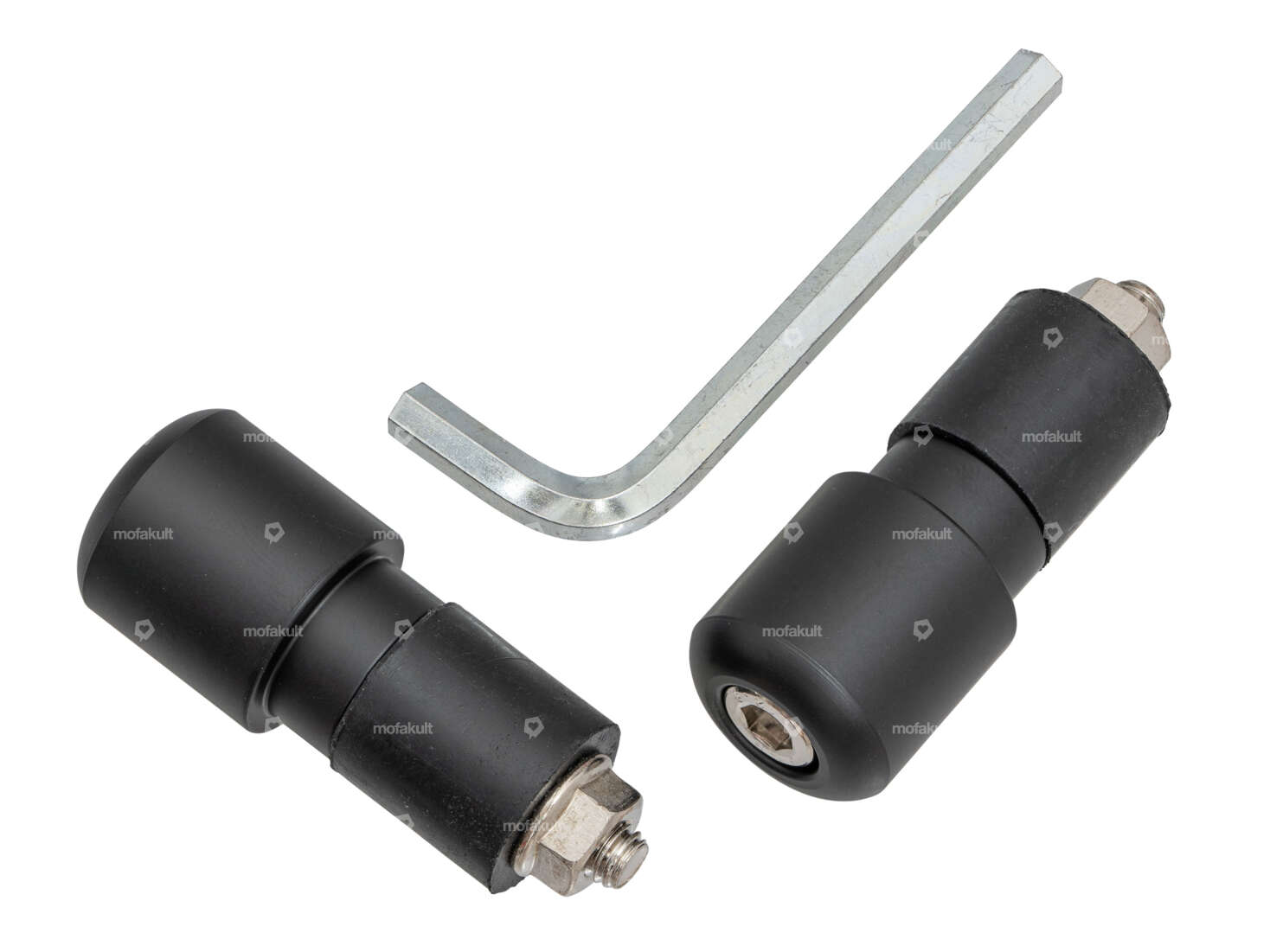 Perno manubrio GPO alluminio nero opaco (2 pezzi) Carousel Image 1