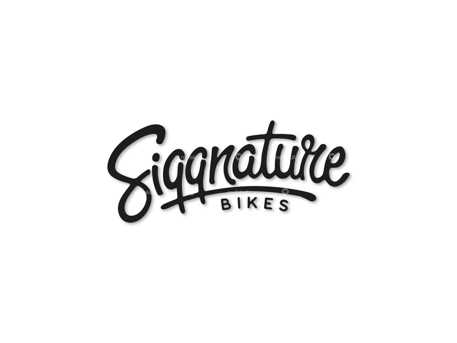 Adesivo Siggnature "Siggnature Bikes" in lamina 70 x 30 mm nero Carousel Image 1