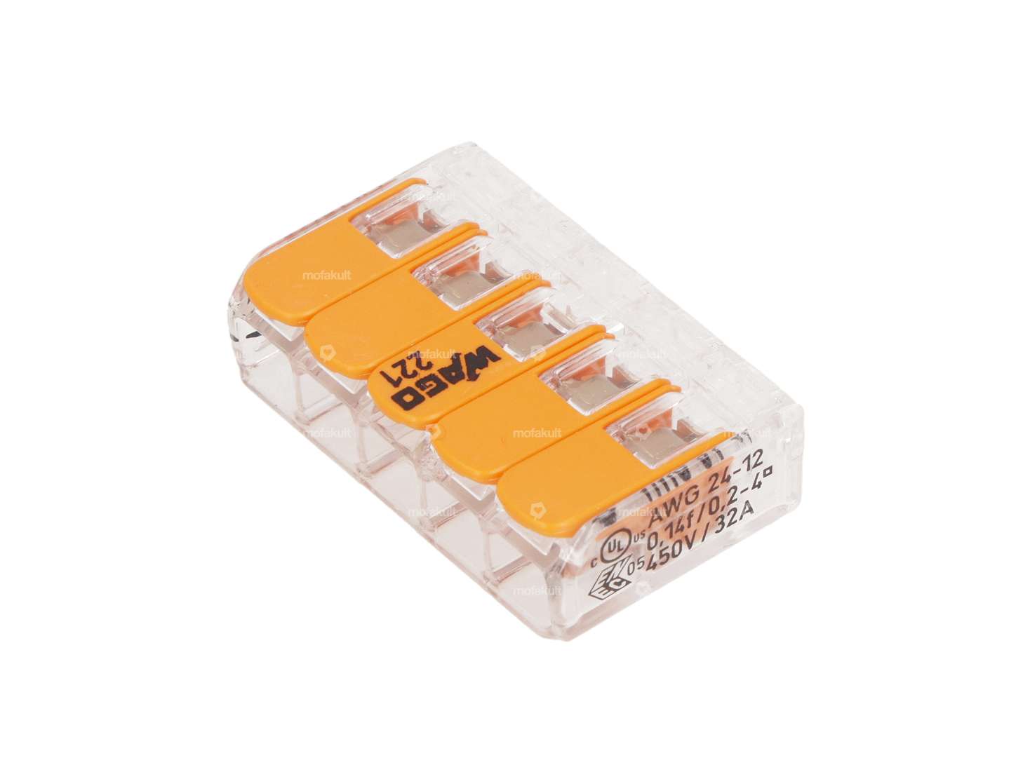 Connettore parallelo WAGO 5 conduttori 4 mm con leva Carousel Image 1