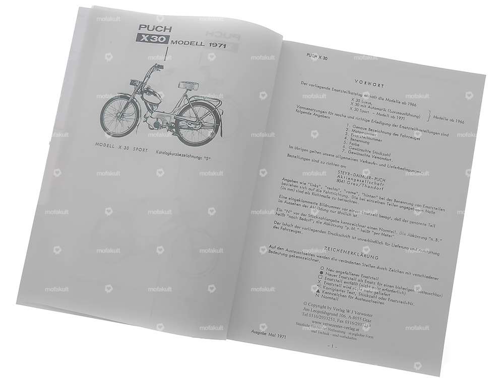 Ersatzteilkatalog | Puch X30 S, L, LA (Velux) Carousel Image 4