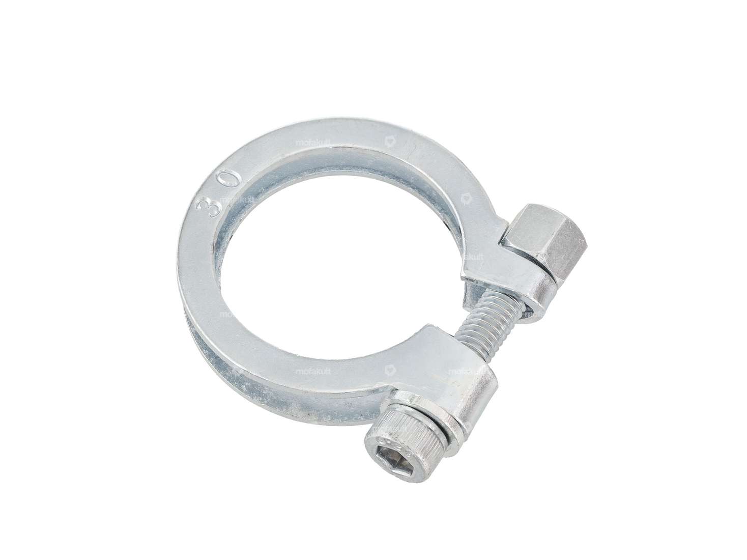 swiing® revival Schelle Auspuff massiv 30 - 32 mm verzinkt (12.9 Festigkeit) Carousel Image 1