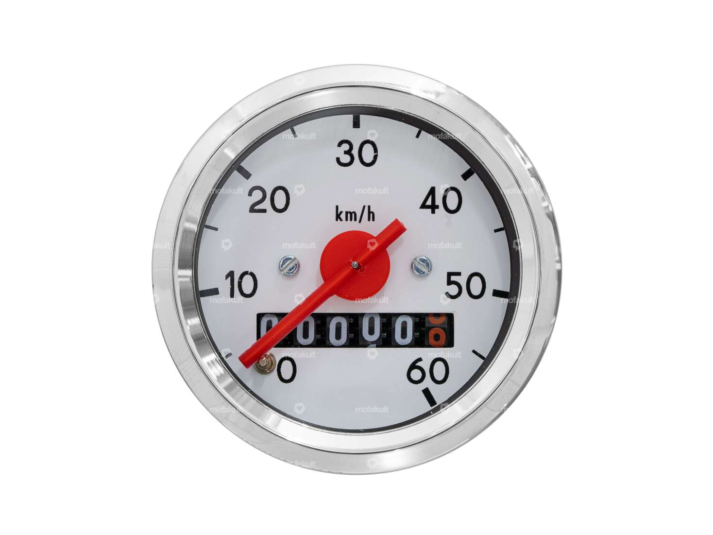 Tachimetro 60 km/h Ø 48 mm (quadrante bianco) Carousel Image 2