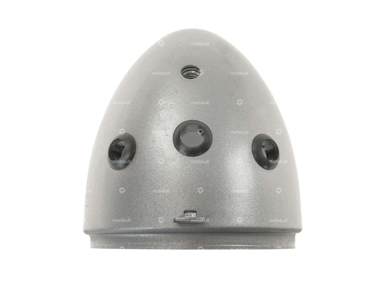 Lampada a uovo Ø 103 mm argento (attacco centrale) Carousel Image 2