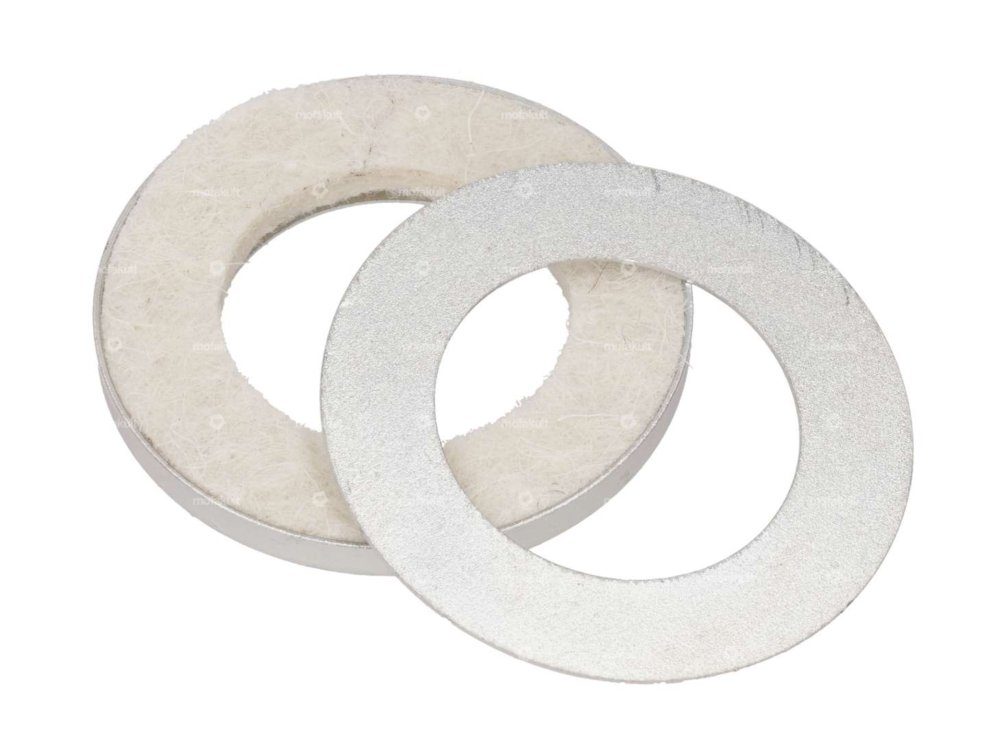 Anello parapolvere per cuscinetti ruota Ø 40 / 24,5 mm (con feltro) nichelato Carousel Image 2