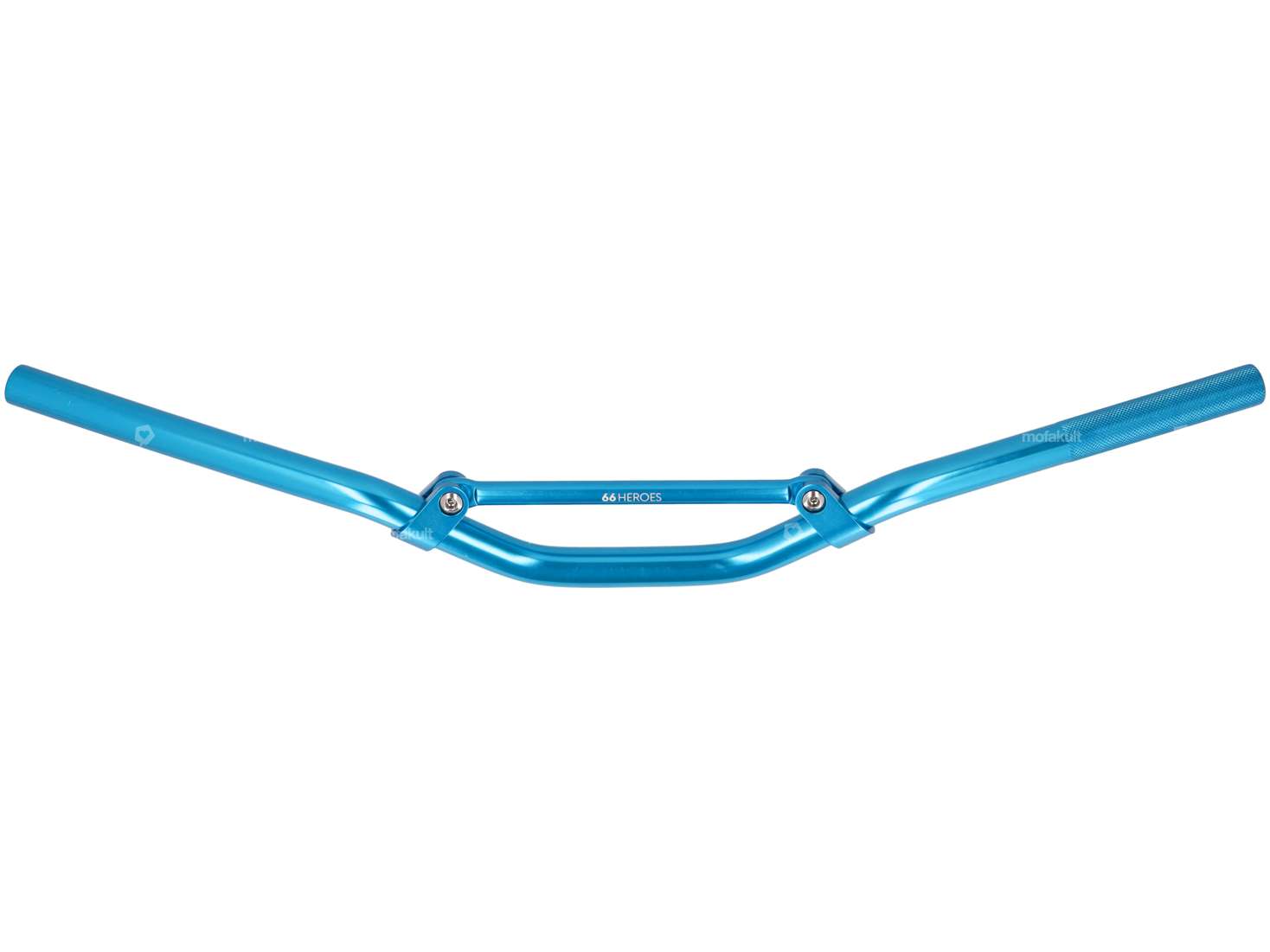 66HEROES Piastra forcella manubrio da corsa 7 cm alluminio blu Carousel Image 1