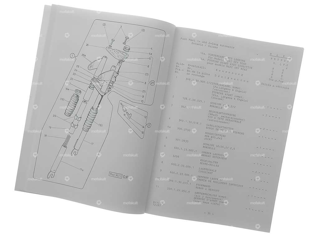 Zusatzersatzteilkatalog | Puch Maxi (CH) Carousel Image 2