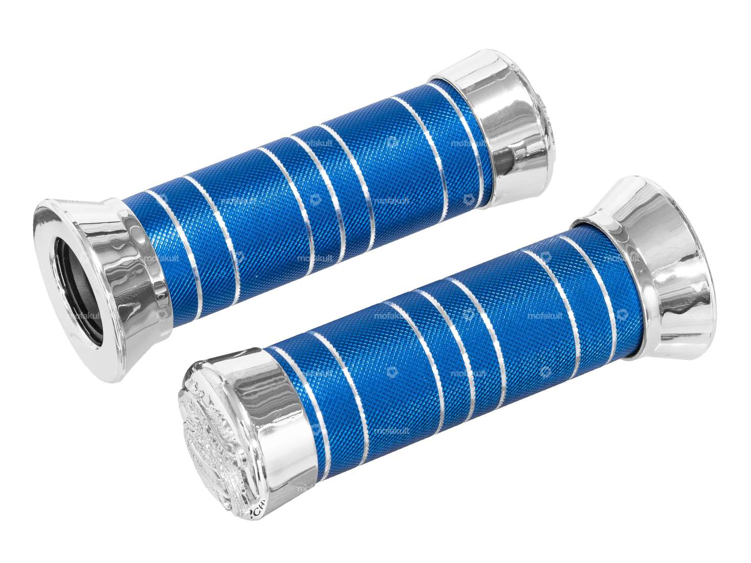 Maniglie cromate/blu Carousel Image 1