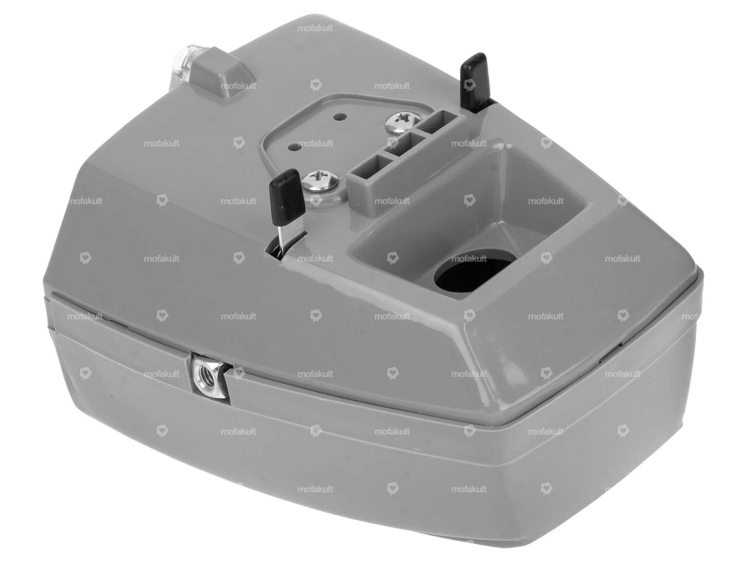 Projecteur GPO carré avec interrupteur gris Carousel Image 2