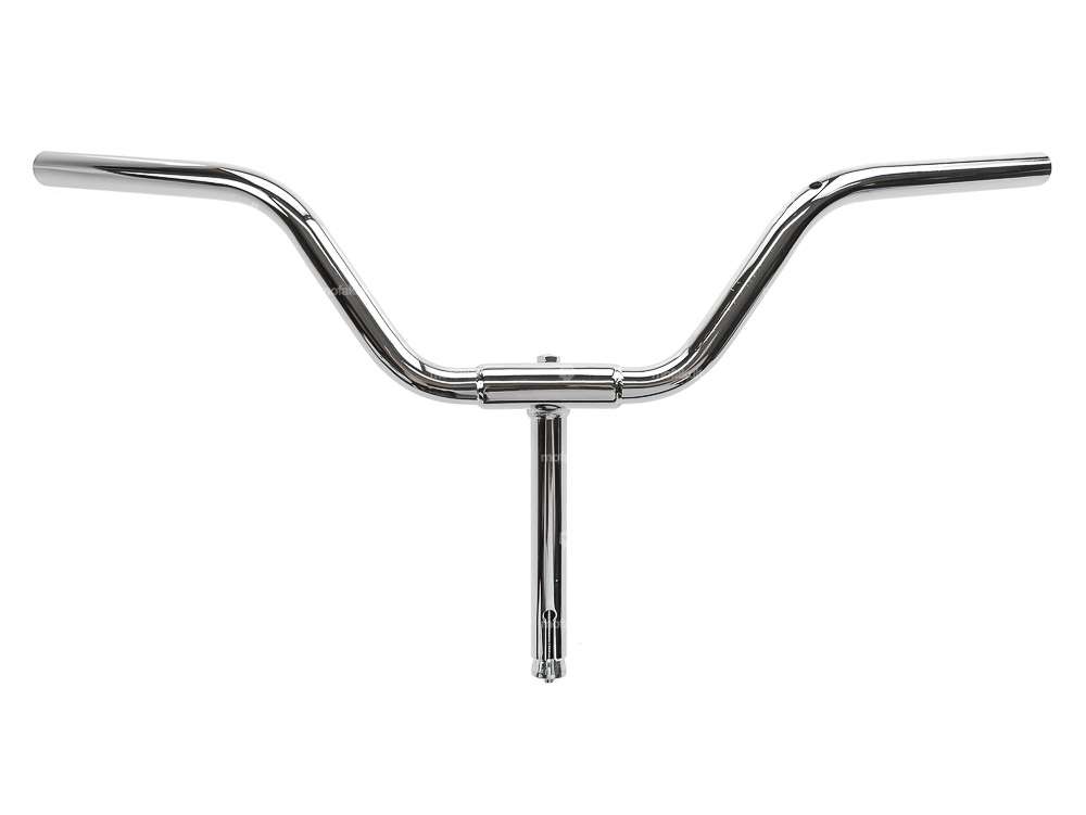 Handlebar with stem 15 cm curved chrome Carousel Image 1