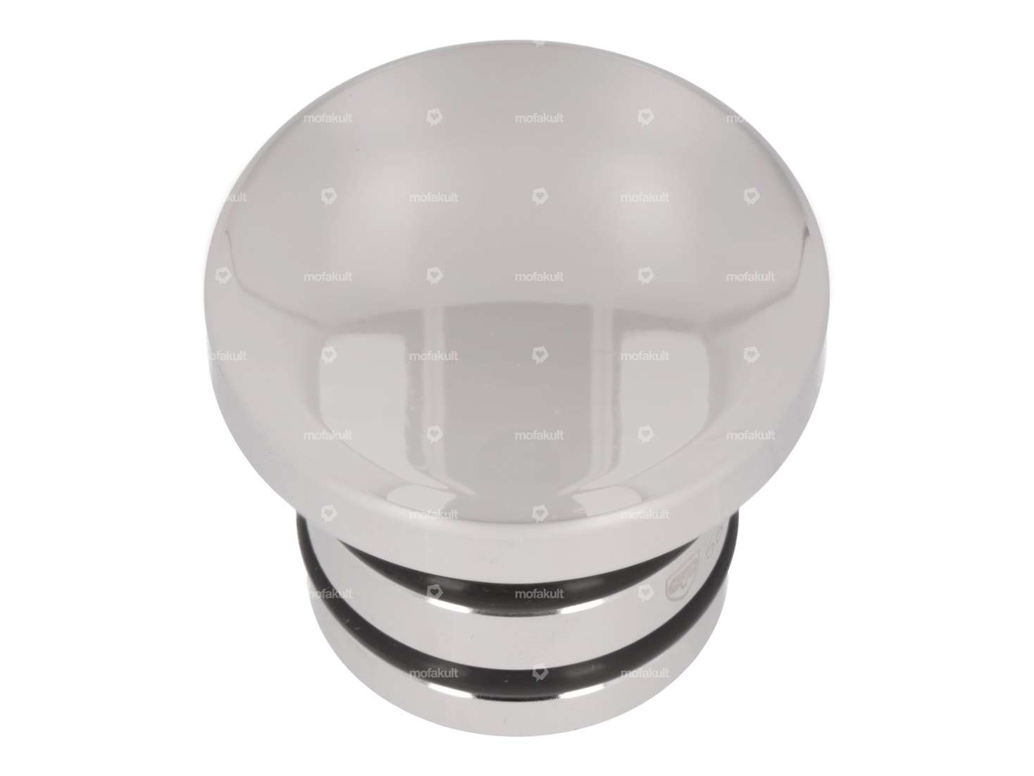 66HEROES Tappo serbatoio alluminio cromato | Piaggio Ciao, Bravo Carousel Image 1