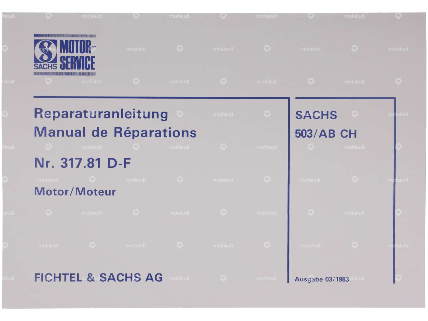 Reparaturanleitung | Sachs 503 AB CH Carousel Image 1