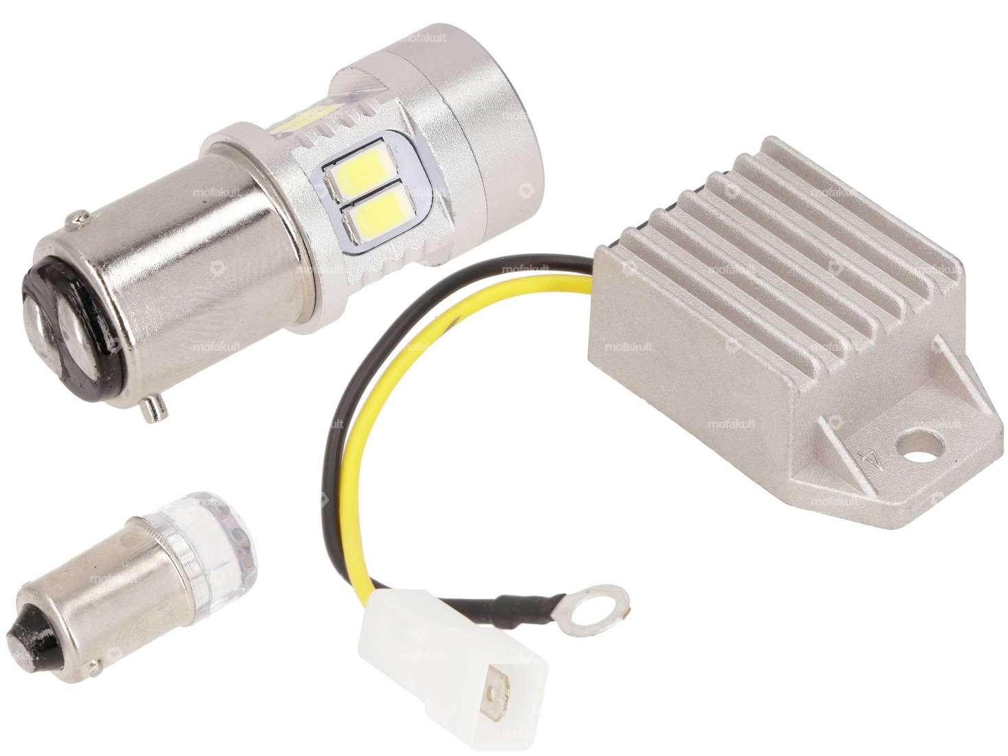GPO 6V LED-Set (BAX15d) mit GPO Spannungsregler | Puch Carousel Image 1