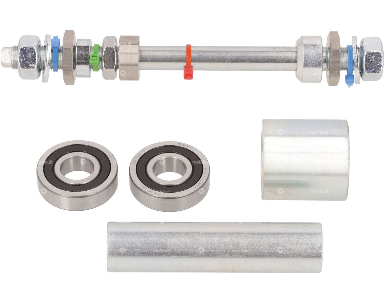 swiing® ingenious wheel axle with bearing conversion kit Snowflake rear wheel | Puch Maxi Carousel Image 1