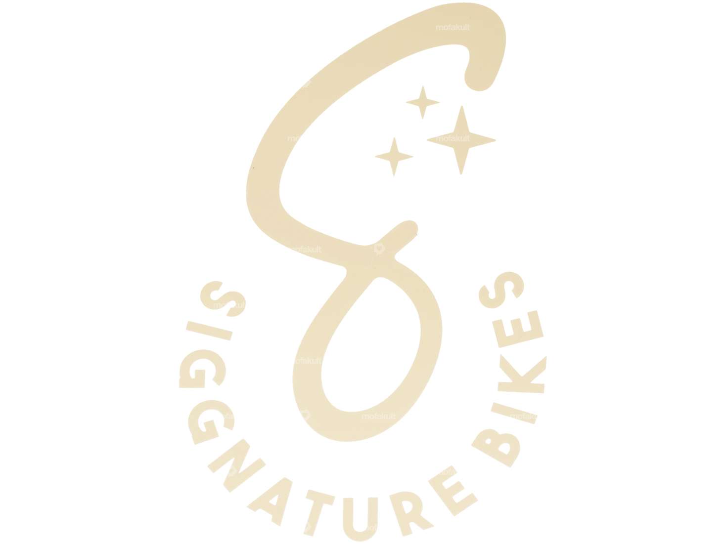 Siggnature sticker "S" rear window white Carousel Image 1