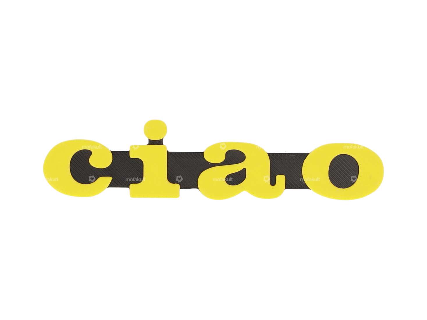 Emblem "ciao" plastic 3D yellow / black Carousel Image 1