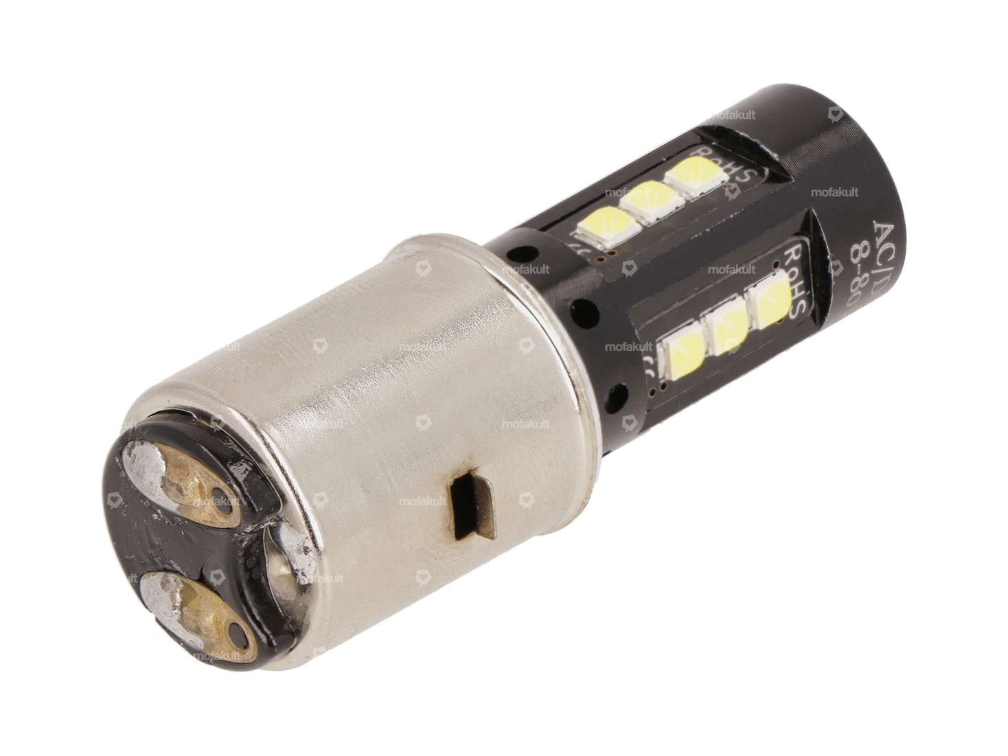 LED bulb 8V - 80V (BA20d) white 2-phase Carousel Image 1