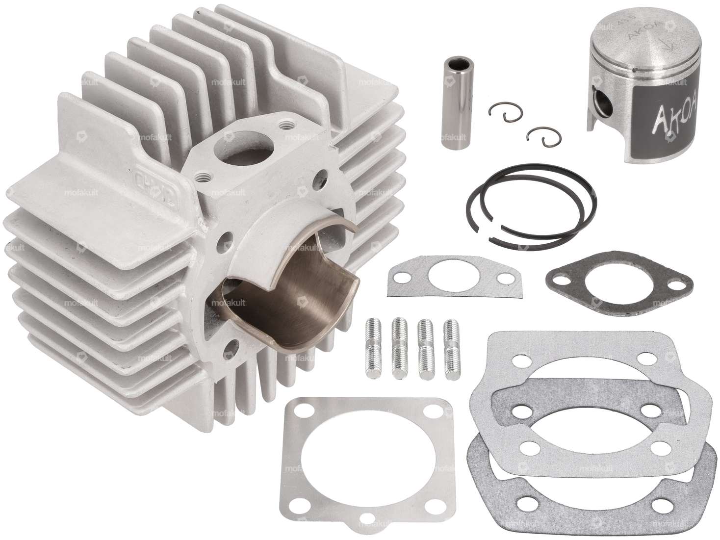 AKOA 43.5 mm cylinder kit gray CH12 camouflaged | Puch E50 / ZA50 / Z50 Carousel Image 1