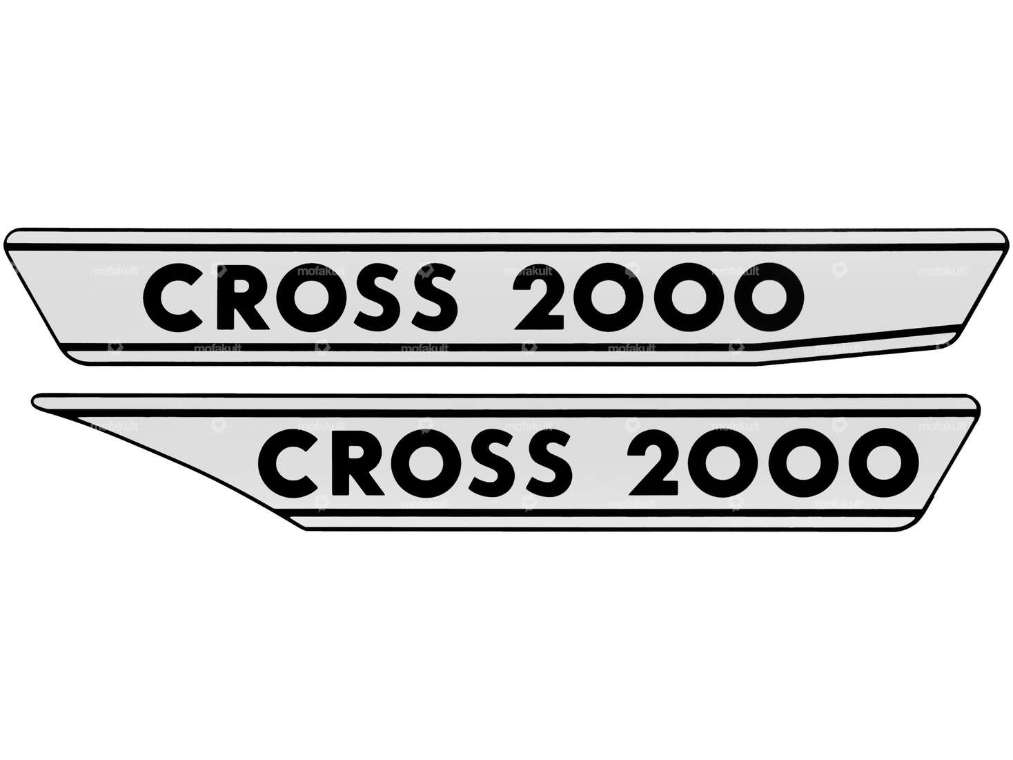 Autocollant "CROSS 2000" marchepied blanc-noir | Alpa Cross 2000 Carousel Image 1