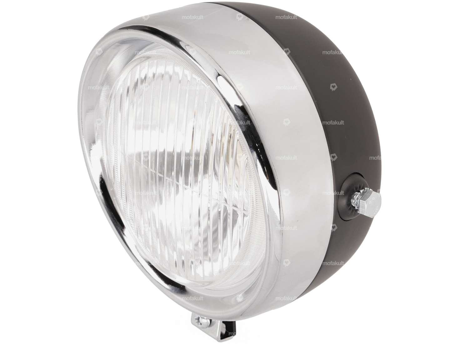 Headlights round black matt (with spoiler) Carousel Image 1